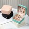 Mini Pink PU Leather Jewelry Travel Case – Portable Organizer for Rings, Earrings, Necklaces & Bracelets
